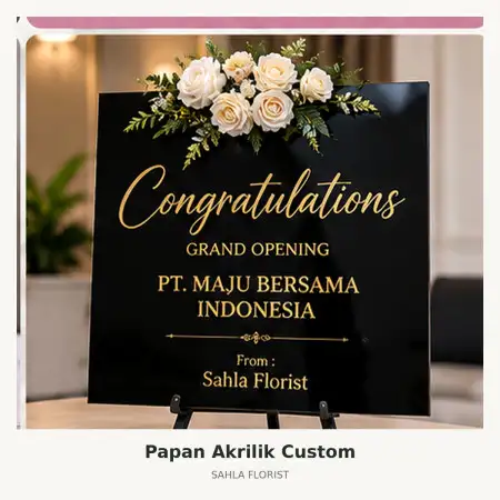 Papan Bunga Akrilik Mandalajati